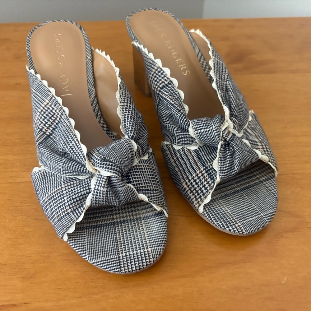 Jack Rogers Holly Plaid Mules